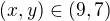 $(x,y)\in(9,7)$