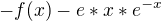 $-f(x)-e*x*e^{-x}$