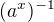 $(a^x)^{-1}$