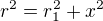 $r^2=r_1^2+x^2$