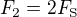 $F_2=2F_{\text S}$