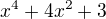 $x^{4}+4x^{2}+3$