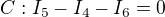 $C: I_{5}-I_{4}-I_{6}=0$