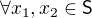 $\forall x_1,x_2\in\mathsf S$