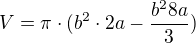 kopírovat do textarea $V=\pi \cdot (b^{2}\cdot 2a-\frac{b^{2}8a}{3})$