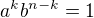 $a^kb^{n-k}=1$