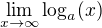 $\lim_{x\to\infty}\log_a(x)$
