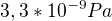 $3,3*10^{-9} Pa$