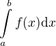 $\int\limits_a^b f(x)\d x$