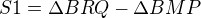 $S1=\Delta BRQ-\Delta BMP$