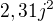 kopírovat do textarea $2,31j^{2}$
