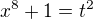 $x^8+1=t^2$