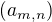 $(a_{m,n})$
