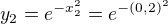 $y_2=e^{-x_2^2}=e^{-(0,2)^2}$