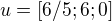 $u=[6/5;6;0]$