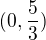 $(0, \frac{5}{3})$