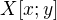 $X[x;y]$