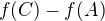 $f(C)-f(A)$