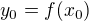 $y_{0}=f(x_{0})$