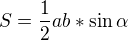 kopírovat do textarea $S=\frac{1}{2}ab*\sin \alpha $