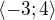 $\langle-3;4\rangle$