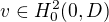 $v\in H^2_0(0,D)$