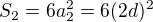 $S_2=6a_2^2=6(2d)^2$