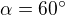 $\alpha =60^\circ $