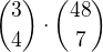 ${3 \choose 4} \cdot {48 \choose 7}$