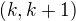 $(k,k+1)$