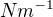 $Nm^{-1}$