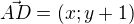 $\vec{AD}=(x;y+1)$