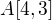 $A[4,3]$