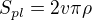 $S_{pl}=2v\pi\rho$