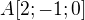 $A[2;-1;0]$