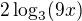 $2\log_3 (9x)$