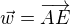 $\vec{w}=\overrightarrow{AE}$