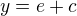 kopírovat do textarea $y=e+c$
