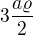 $3\frac {a\varrho}2$