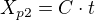 $X_{p2}=C\cdot t$
