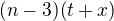 $(n-3)(t+x)$