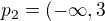 $p_{2}=(-\infty ,3$