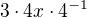 $3\cdot 4x\cdot 4^{-1}$