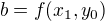 $b=f(x_1,y_0)$