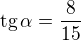 kopírovat do textarea $\rm{tg}\,\alpha=\frac{8}{15}$