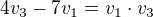 $4v_3-7v_1=v_1\cdot v_3$