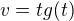 $v=tg(t)$