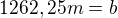kopírovat do textarea $1262,25 m = b$