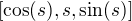 $[\cos(s),s,\sin(s)]$