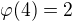 kopírovat do textarea $\varphi(4)=2$